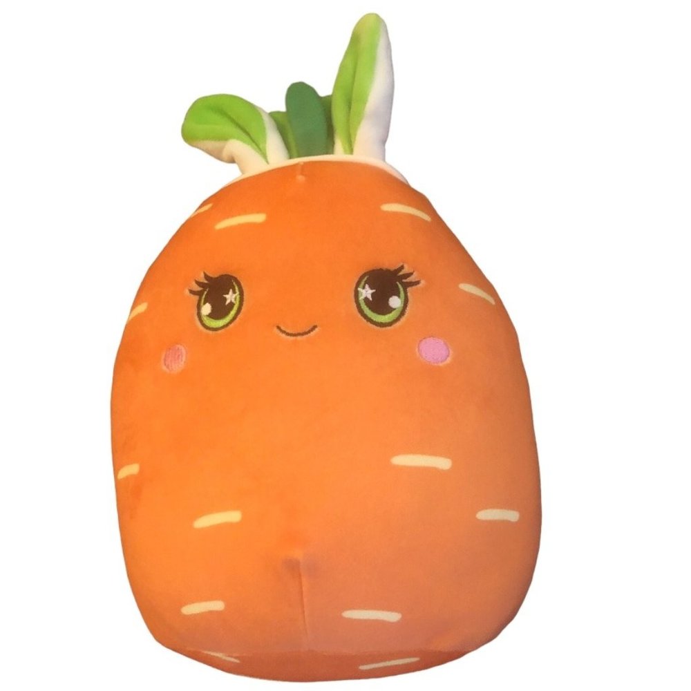SQUISHMALLOWS Caroleena Carrot Rare Green Eyes Easter Bunny Ears Plush Pillow